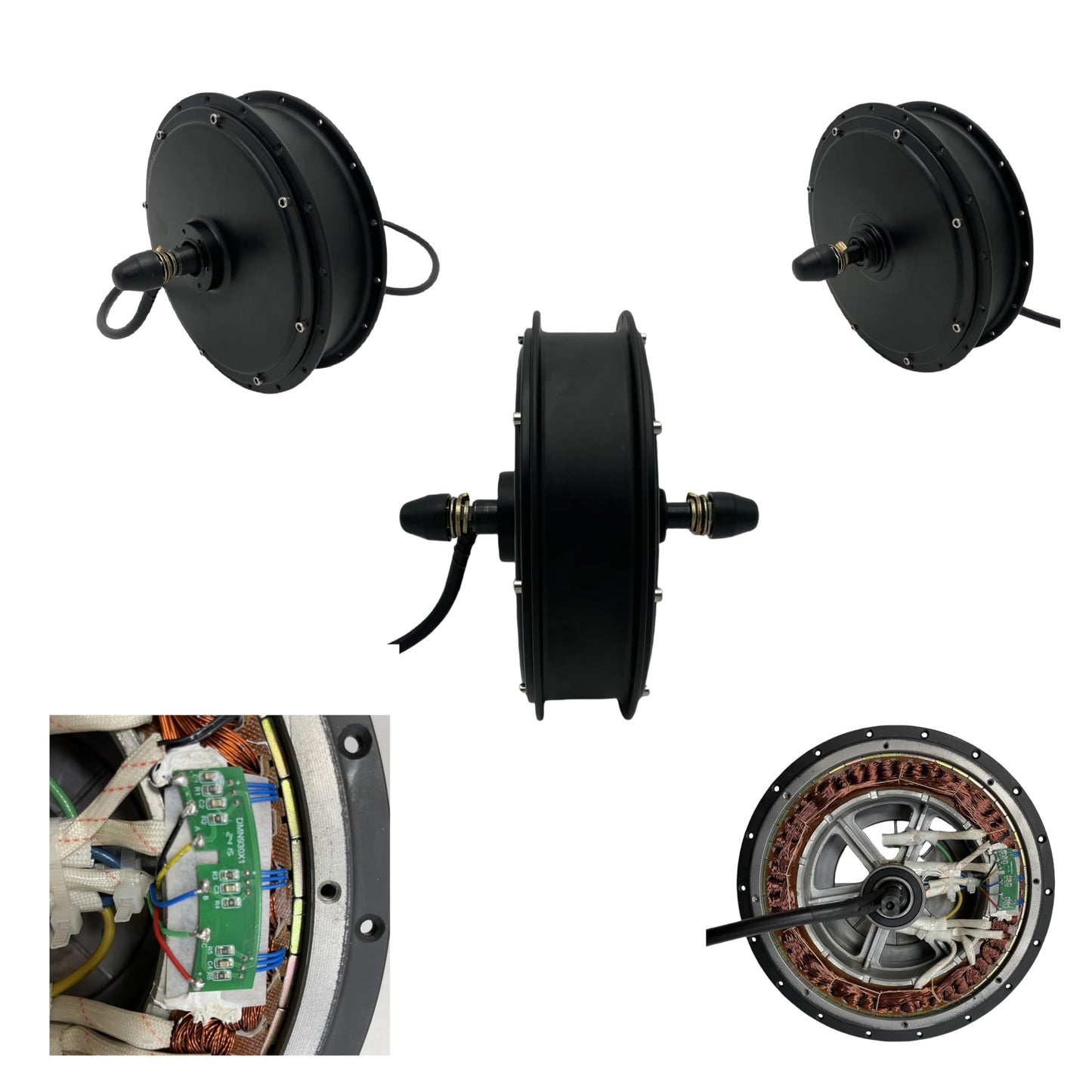 72V 3000W Elcykel Konverteringssæt – Baghjulsmotor (24–29” / 700C) MTX39 Med 72V 26Ah Trekantsbatteri