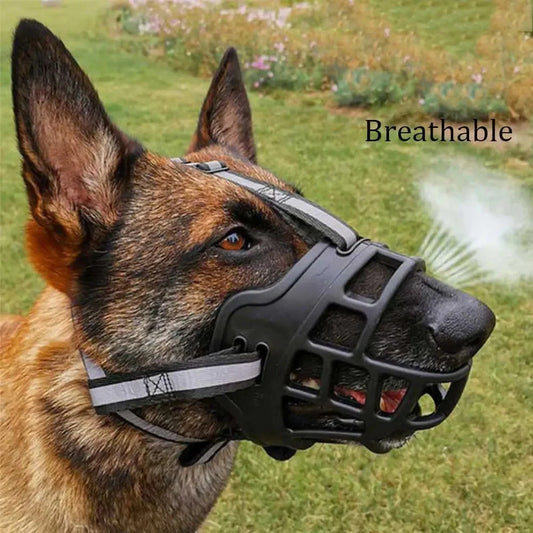 Soft Silicone Dog Muzzle — Breathable Anti-Bite & Anti-Bark Mask