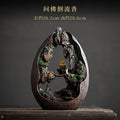 Asking Buddha Backflow Incense Burner, Sandalwood Agarwood Burner, Living Room Tea Ceremony Creative Gifts Ornament,