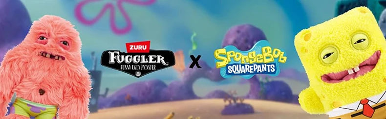 ZURU Fuggler Spongebob Plush Toy Cute Funny Patrick Star Stuffed Animals Soft Plushies Tooth Monster Doll Children Toys Birthday