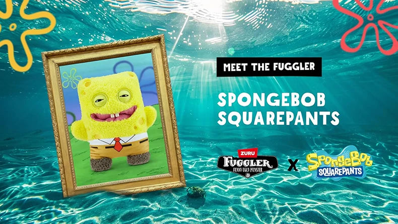 ZURU Fuggler Spongebob Plush Toy Cute Funny Patrick Star Stuffed Animals Soft Plushies Tooth Monster Doll Children Toys Birthday