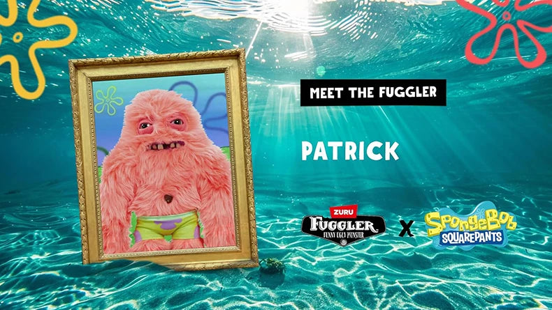 ZURU Fuggler Spongebob Plush Toy Cute Funny Patrick Star Stuffed Animals Soft Plushies Tooth Monster Doll Children Toys Birthday
