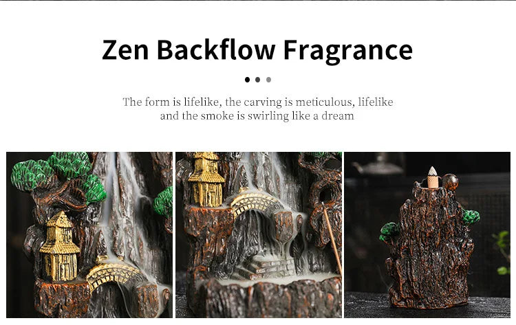 Fake Mountain Water Flow Ornament Home Desktop Resin Decoration Gift Housewarming Opening Living Room Wealth Attracting B