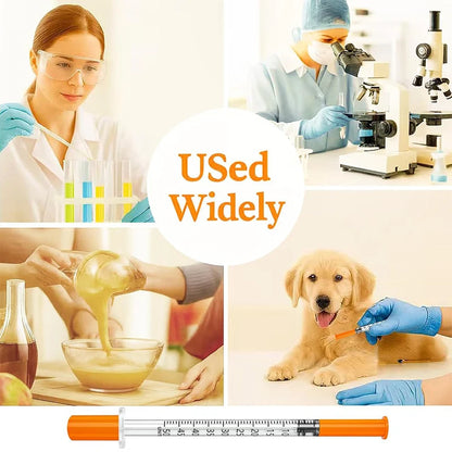 20/50/100pcs 1ml 0.5ml 30G 31G Pet Animal Dog Cat Disposable Syringe Plastic Veterinary Syringe With Needles Medical Supplies