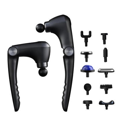 Electric Massage Gun with Extended Handle — Hot & Cold + 10 Heads
