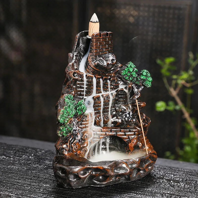Fake Mountain Water Flow Ornament Home Desktop Resin Decoration Gift Housewarming Opening Living Room Wealth Attracting B