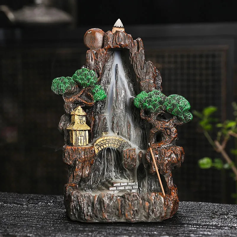 Fake Mountain Water Flow Ornament Home Desktop Resin Decoration Gift Housewarming Opening Living Room Wealth Attracting B