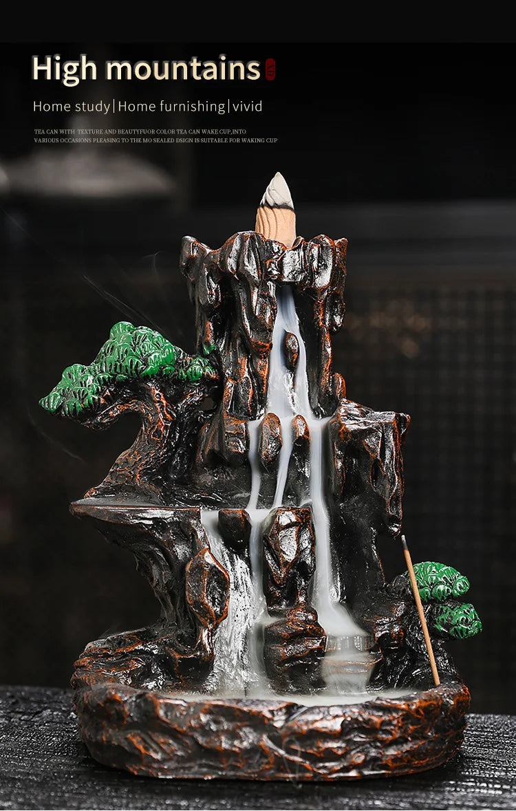 Fake Mountain Water Flow Ornament Home Desktop Resin Decoration Gift Housewarming Opening Living Room Wealth Attracting B
