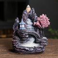 Resin Backflow Incense Home Ornament Mountains River Waterfall Reflux Incense Burners Fountain Backflow Aroma Incense Holder
