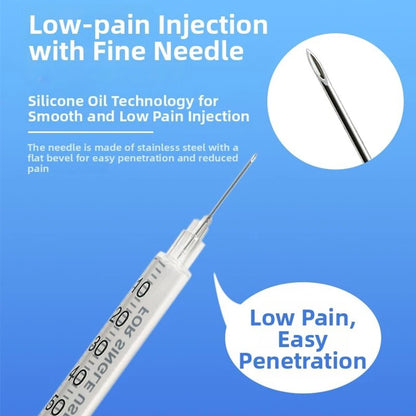 20/50/100pcs 1ml 0.5ml 30G 31G Pet Animal Dog Cat Disposable Syringe Plastic Veterinary Syringe With Needles Medical Supplies