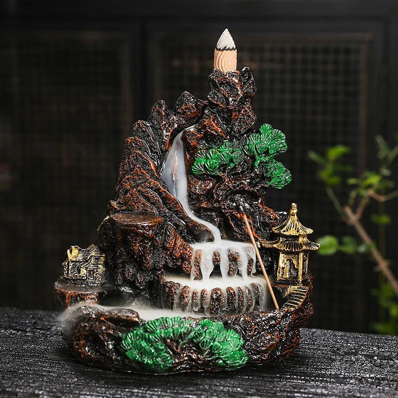 Fake Mountain Water Flow Ornament Home Desktop Resin Decoration Gift Housewarming Opening Living Room Wealth Attracting B