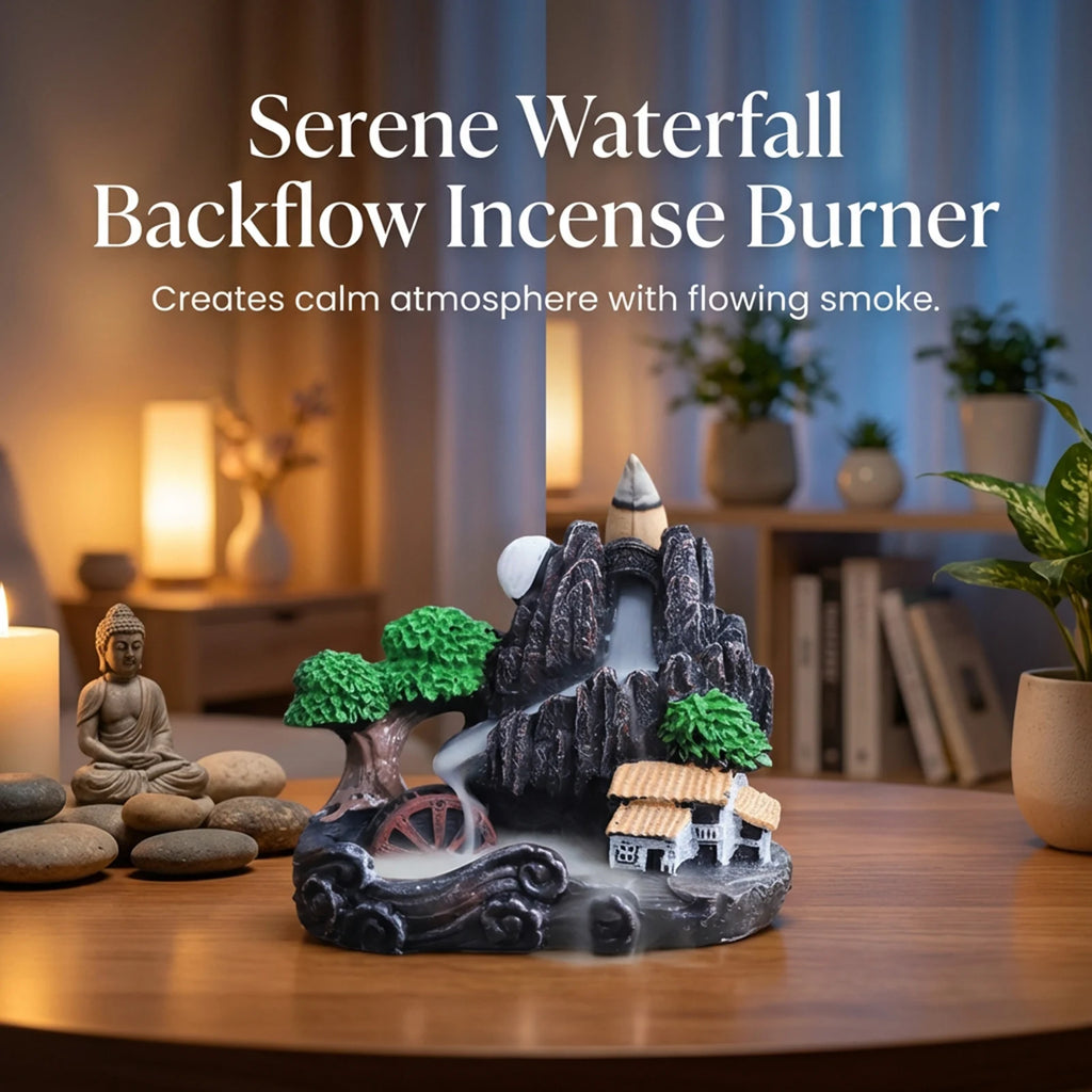 Resin Backflow Incense Home Ornament Mountains River Waterfall Reflux Incense Burners Fountain Backflow Aroma Incense Holder