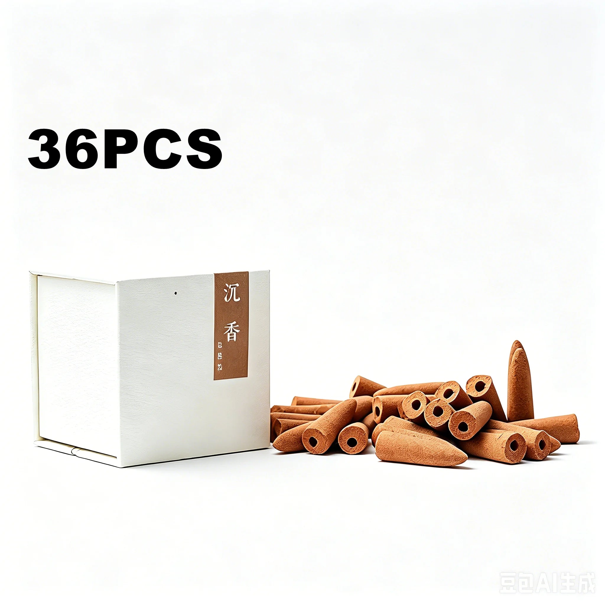 Large Size Mountain Waterfall Incense Burner Backflow Room Decor Incense Cone Holder with 36 Pcs Meditation Oud Incense Cones